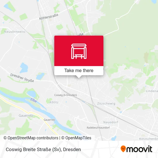 Карта Coswig Breite Straße (Sv)