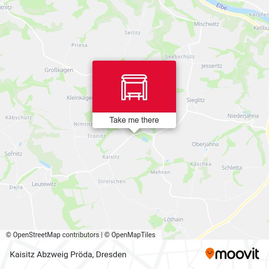 Карта Kaisitz Abzweig Pröda