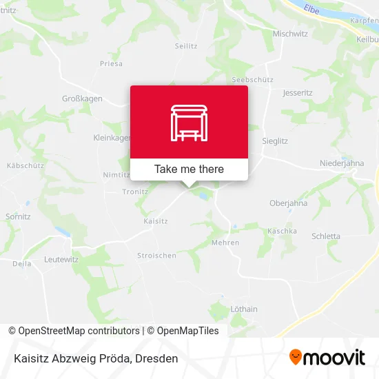 Карта Kaisitz Abzweig Pröda