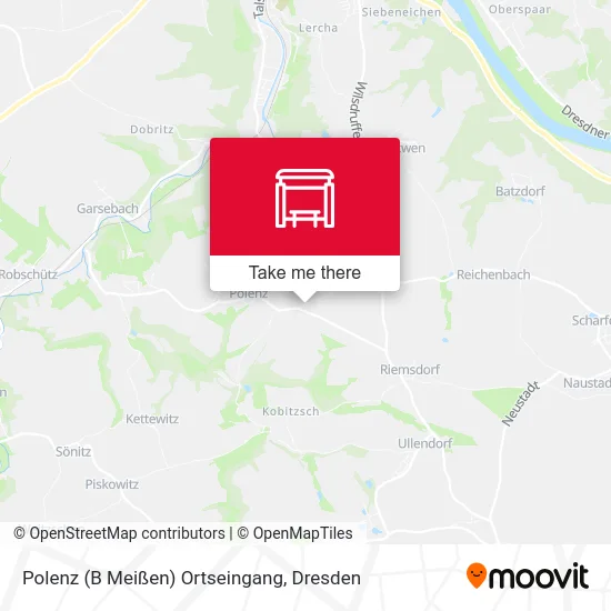 Карта Polenz (B Meißen) Ortseingang