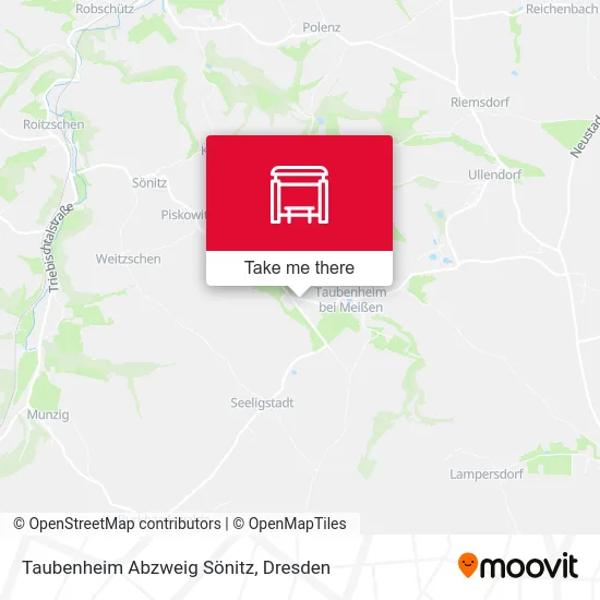 Карта Taubenheim Abzweig Sönitz