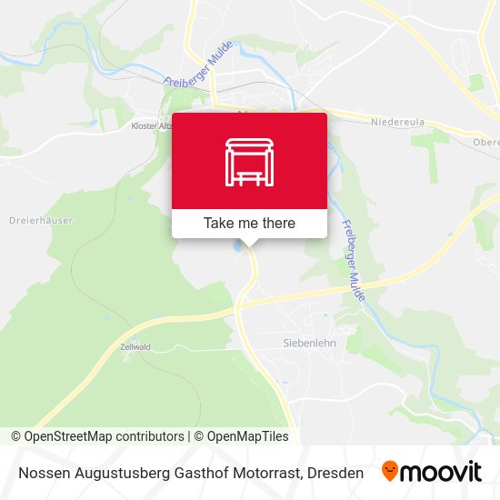 Карта Nossen Augustusberg Gasthof Motorrast
