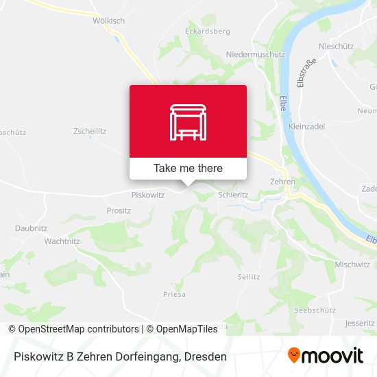 Карта Piskowitz B Zehren Dorfeingang
