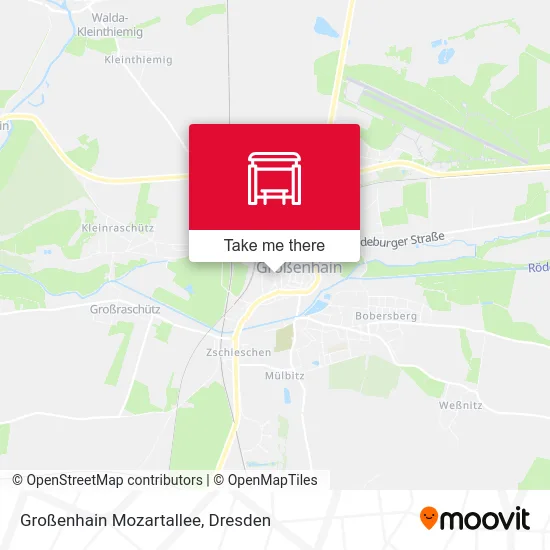 Карта Großenhain Mozartallee