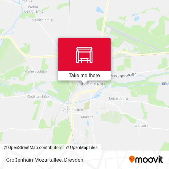 Карта Großenhain Mozartallee