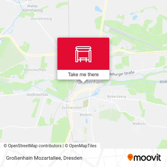 Карта Großenhain Mozartallee