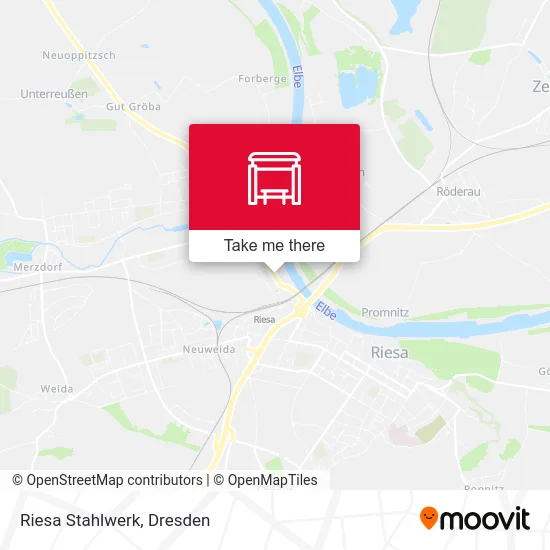 Riesa Stahlwerk map