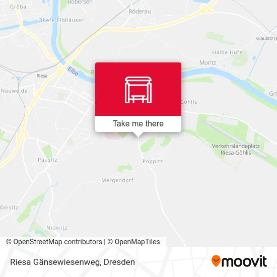 Riesa Gänsewiesenweg map