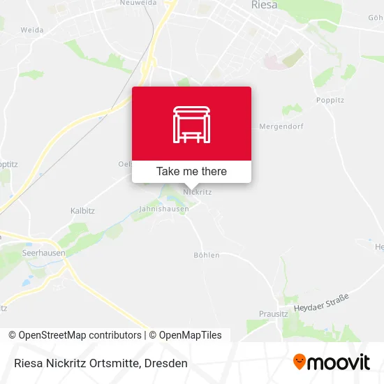 Карта Riesa Nickritz Ortsmitte