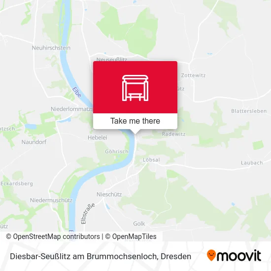 Карта Diesbar-Seußlitz am Brummochsenloch