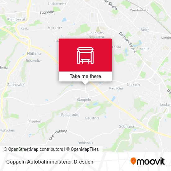 Карта Goppeln Autobahnmeisterei