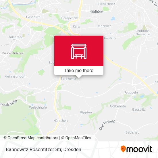 Карта Bannewitz Rosentitzer Str