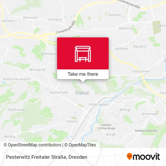 Карта Pesterwitz Freitaler Straße