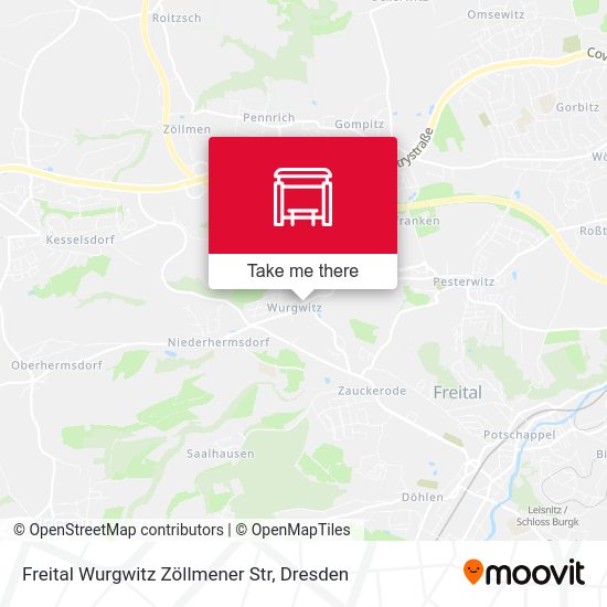 Карта Freital Wurgwitz Zöllmener Str