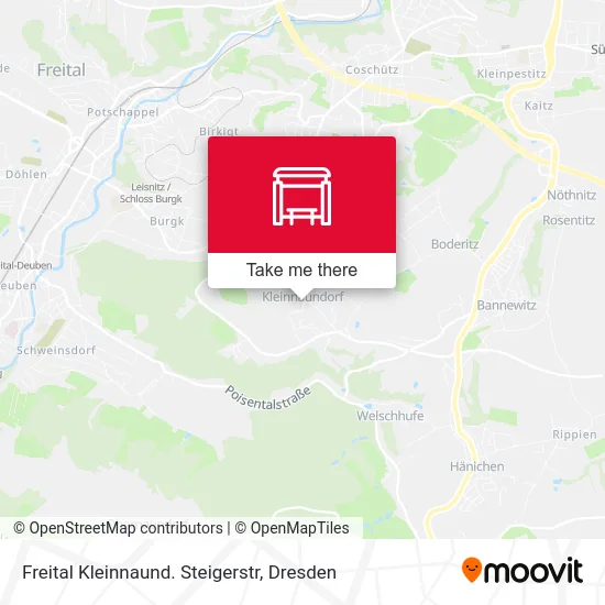 Карта Freital Kleinnaund. Steigerstr