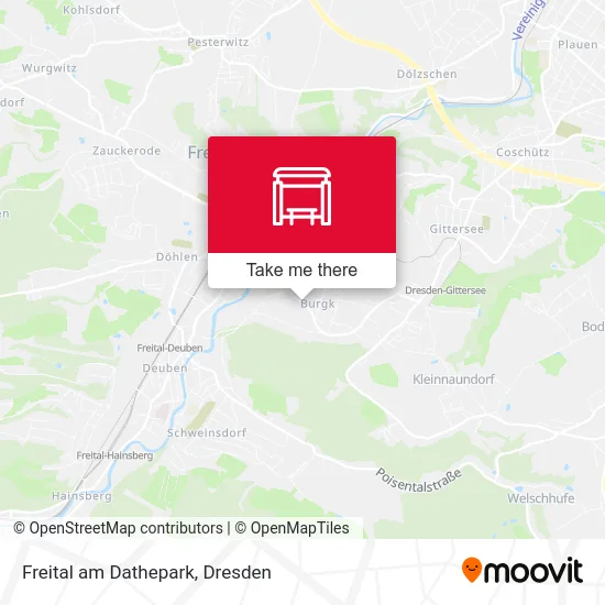 Карта Freital am Dathepark