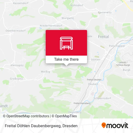 Карта Freital Döhlen Daubenbergweg