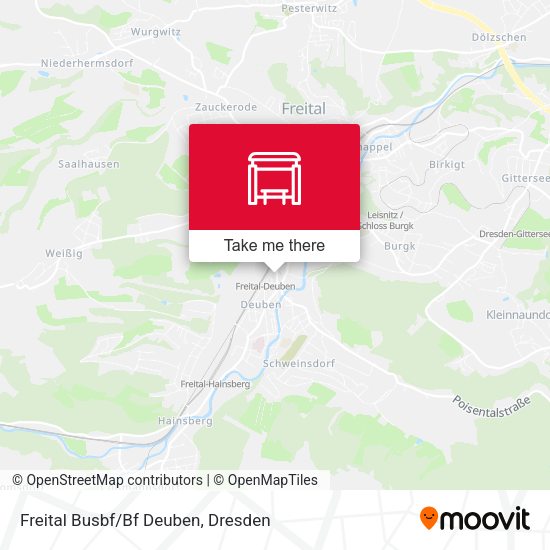 Карта Freital Busbf/Bf Deuben