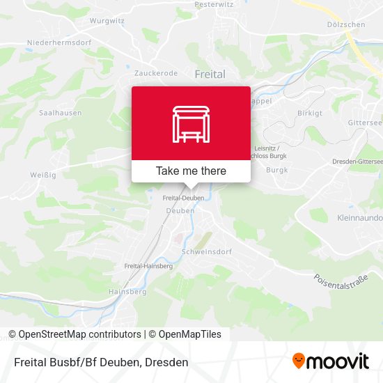 Карта Freital Busbf/Bf Deuben