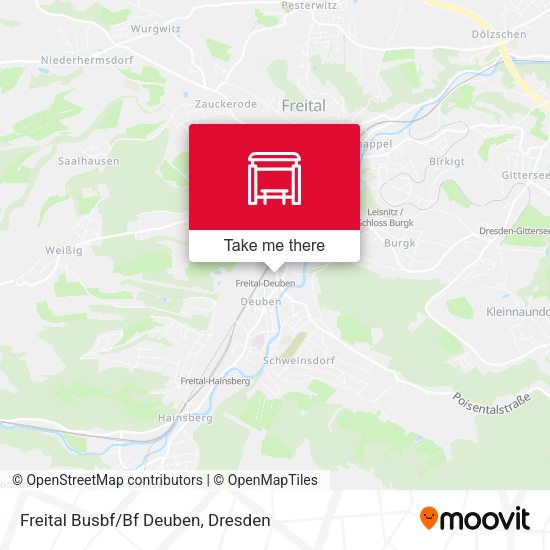 Карта Freital Busbf/Bf Deuben