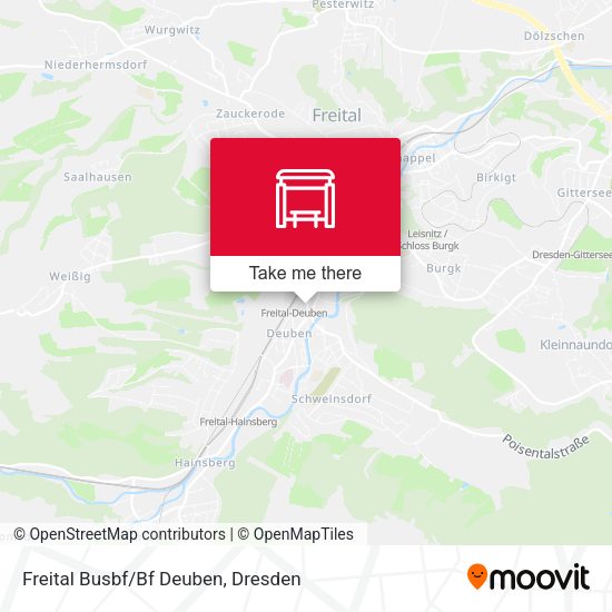 Карта Freital Busbf/Bf Deuben