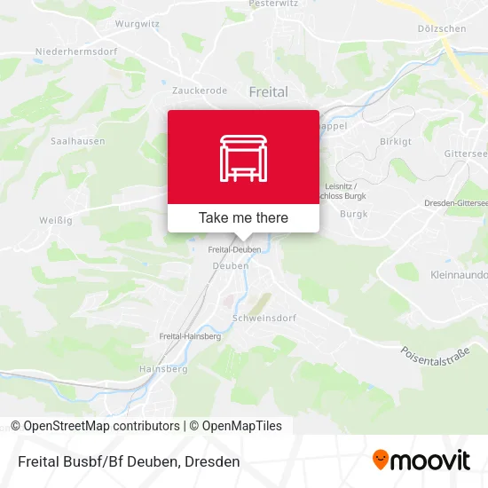 Карта Freital Busbf/Bf Deuben