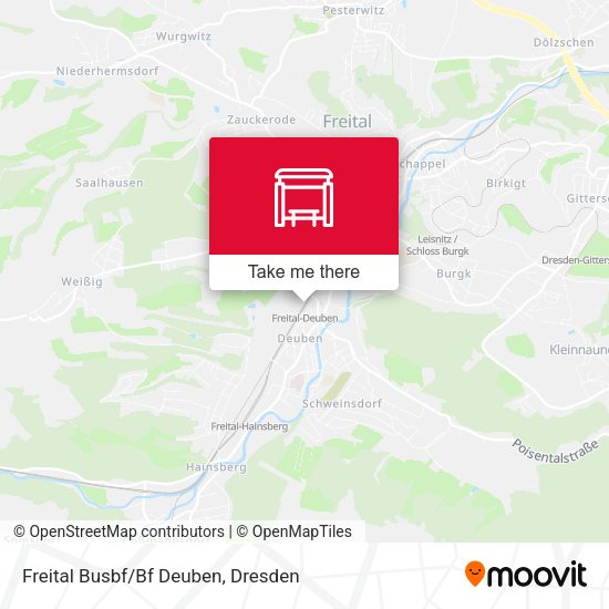 Карта Freital Busbf/Bf Deuben