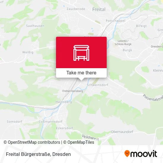 Карта Freital Bürgerstraße