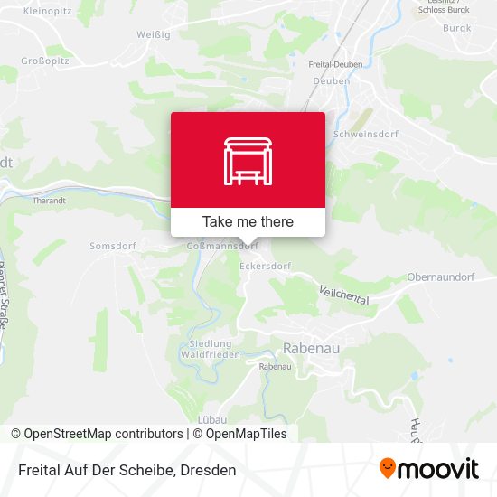 Карта Freital Auf Der Scheibe