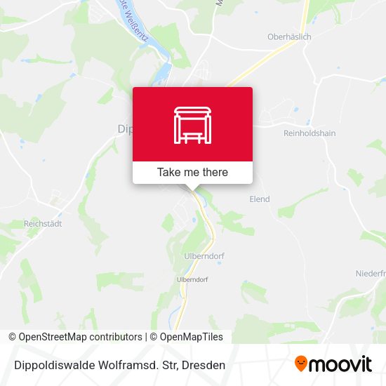Карта Dippoldiswalde Wolframsd. Str
