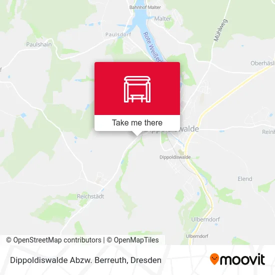 Карта Dippoldiswalde Abzw. Berreuth