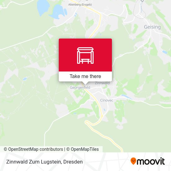 Карта Zinnwald Zum Lugstein