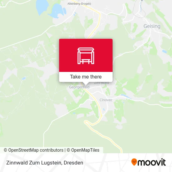 Карта Zinnwald Zum Lugstein