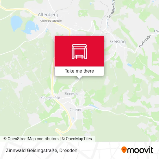 Карта Zinnwald Geisingstraße