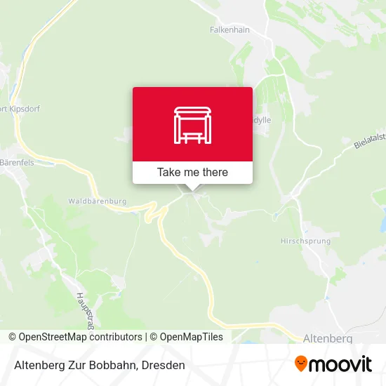 Карта Altenberg Zur Bobbahn