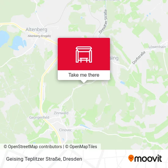 Карта Geising Teplitzer Straße