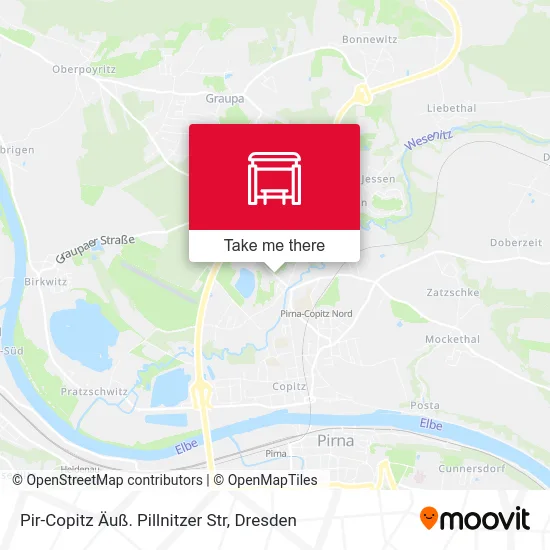 Карта Pir-Copitz Äuß. Pillnitzer Str