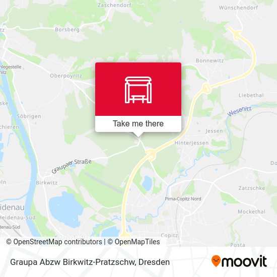 Карта Graupa Abzw Birkwitz-Pratzschw
