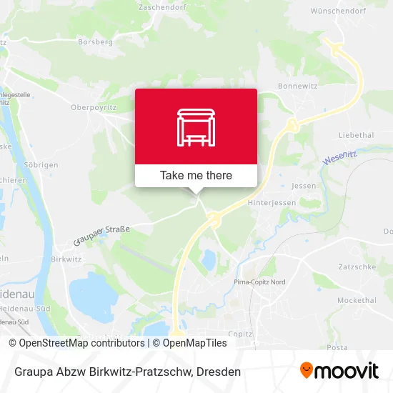 Карта Graupa Abzw Birkwitz-Pratzschw