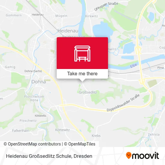 Карта Heidenau Großsedlitz Schule