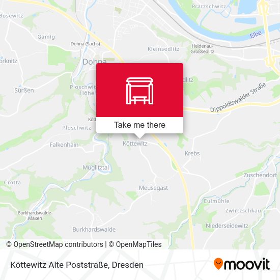 Карта Köttewitz Alte Poststraße