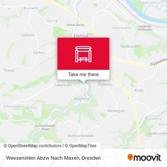 Карта Weesenstein Abzw Nach Maxen