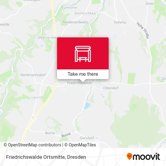 Карта Friedrichswalde Ortsmitte