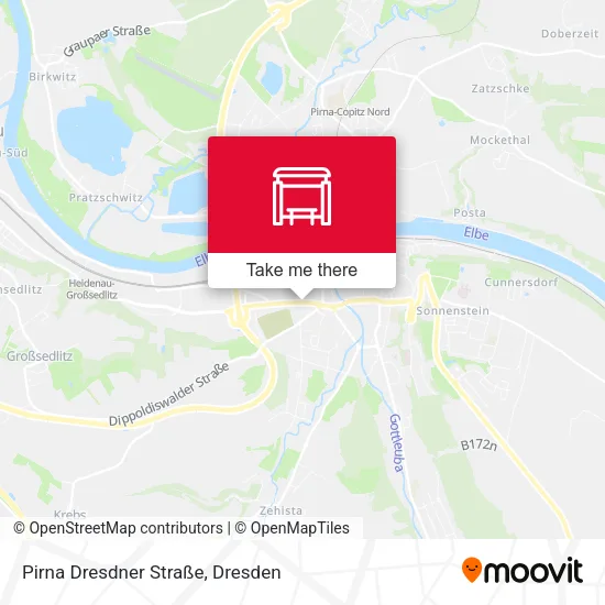 Карта Pirna Dresdner Straße