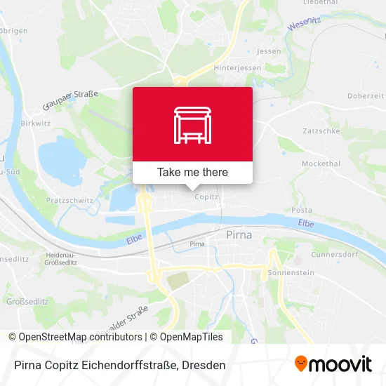 Карта Pirna Copitz Eichendorffstraße