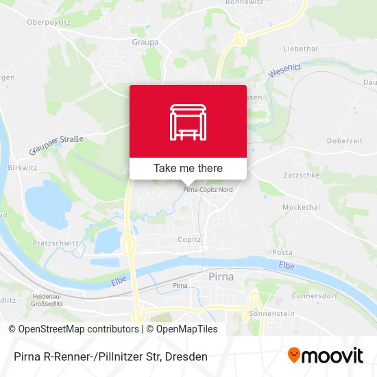 Карта Pirna R-Renner-/Pillnitzer Str