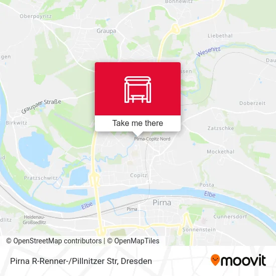 Карта Pirna R-Renner-/Pillnitzer Str