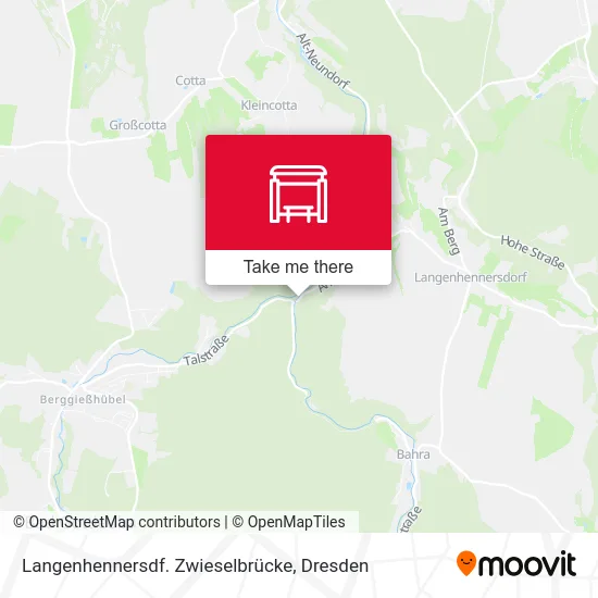 Карта Langenhennersdf. Zwieselbrücke