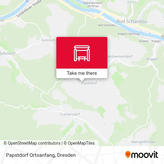 Papstdorf Ortsanfang map