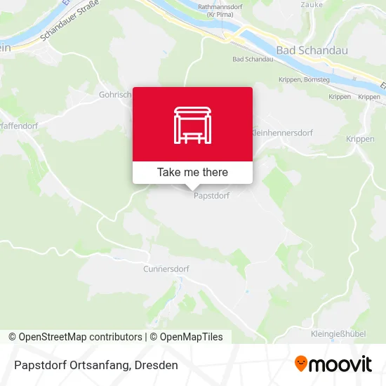 Papstdorf Ortsanfang map